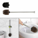 Toilet Brush Set TPR Rubber Soft Hair Scrub Stainless Steel Handle Useful gfs