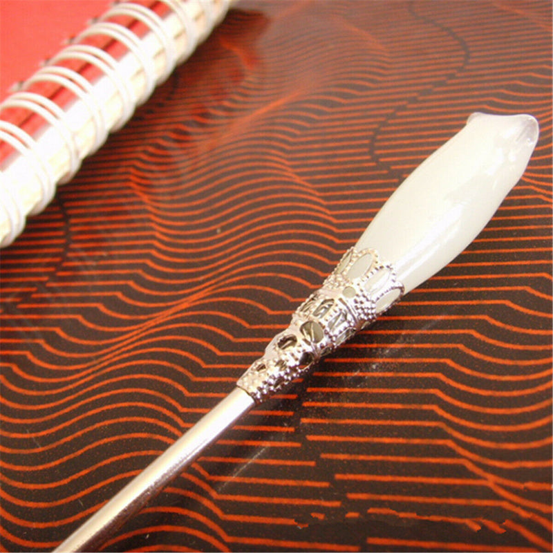 Chinese Classic Women Hairpin Hair Accessories White Jade Retro Stick 165mm Gift