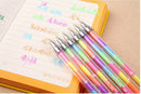 2X Cute Highlighter Pen Marker Stationary Point Pen Ballpen 6Color Gift M&E