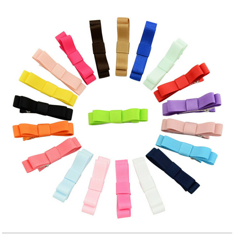 20pcs Hot Lovely Toddler Girl Hair Clip Bow Baby Kids Bowknot Headband lj