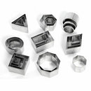 Cookie Cutter 24 Pcs/set Stainless Steel Fondant Cake Baking Mold Round Hea W4E7