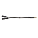 2.5mm Male To 3.5mm Dual Female Adapters Y Splitter Mic And Audios Cables