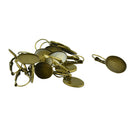 48pcs Mixed Color Oval Bezel French Lever Back Earring Hook Blank Settings