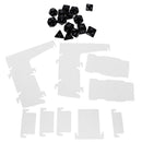Transparent Dice Tower w/ 15 Pcs Dice TRPG Dice Box Collectible Game Supply