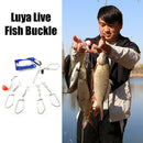 Steel Fishing Lock Live Fish Buckle Control Float Fishing Tool (Blue) A
