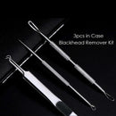 3pcs Facial Care Removal Acne Comedones Extractor Squeezing Needles TweezersFT