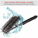 Barbecue brush, 3 in 1 barbecue grill brush cleaning brush with stainless s D3X4