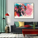 Painting By Numbers Kit DIY Color Elephant Canvas Oil Art Picture Craft