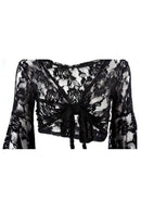 Sexy Belly Dance Dancing Lace Blouse Choli Top Bra Dancewear Costumes-Black