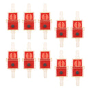 10pcs Universal Red Petrol Inline Fuel Filter LARGE Car Part 6mm Pipes