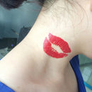 2pcs Sexy lips Tattoo Temporary Body Arm Stickers Black Removable Waterproof Bj