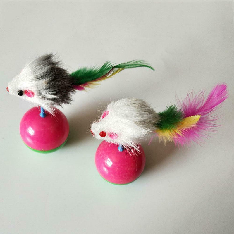 Pet Cat Toys Plush Mouse Kitten Plastic Playing Balls Funny Pets Supplies A