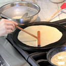 2Pcs T Shape Wooden Rake Round Batter Pancake Crepe Spreader Kitchen ToolsB.kz