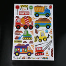 Digger building construction truck car stickers wall decals kids bedroom di