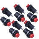 10 x Momentary SPST NO Red Round Cap Push Button Switch AC 250V/1.5A 125V/3 Q3E7