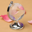 Round Earth Globe World Map Crystal Glass Clear Paperweight Desk Gift R2U1 V1O4