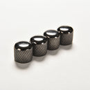 4x Black Metal Dome Volume Tone Control Knobs for Electric Push-on Guitar Bass "