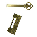 Retro Chinese old style Carved bird padlock lock/key