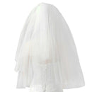 Fashion Wedding Veil Simple Tulle White Two Layers Bridal Veil Bride AccessoC3G7