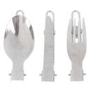 3Pcs StainlessSteel Folding Picnic Cutlery Set KnifeFork Spoon Utensil CampingBX