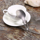 Portable Outdoor Camping Cookware Cutlery Folding Titanium Spork Spoon Fork