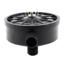 1/2" PT Male Thread Black Plastic 10cm Dia Filter Silencer for Air Compress