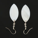 33X16mm abalone shell Marquise Earrings TOP