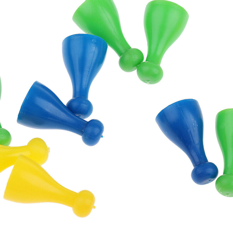 Pack of 16 Plastic Chess Pawn Pieces Board Card Game Halma Parts Accessories