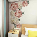 1Pc Pink Peony Flower Blossom Wall Stickers Kids Art Baby Nursery Decor Mur