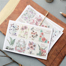 Hand-Painted Flower Plants Decorative Adhesive Stickers DIY Decor Diary StickerJ
