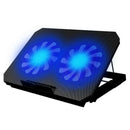 Adjustable Laptop Stand Support 12" to 17" with 2 Fans USB Cooling HeatS Hn