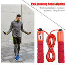 Adjustable Jump Rope with Counter Foam Padded Sports Skipping Rope (Red)