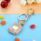 Rhinestone Crystal Perfume Bottle Key Ring Keychain Bag Pendant for Girls