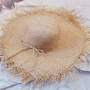 Beach Hat Summer Women Casual Sun Hats Hats Wide Brim Straw Solid Color Fol