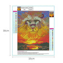 5D DIY Full Drill Diamond Painting Lion Sunset Cross Stitch Embroidery Kits