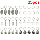 35x New Star Rose Feather Leaf Shell Hair Pierced Dreadlock Hair Clip Access Nw