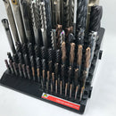2 Pcs Drill Drill Bit Storage Case Holder Milling Cutter Storage Box,Black