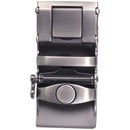 Men's Solid Buckle Automatic Ratchet Leather Belt Buckle With 2 bar stripes
