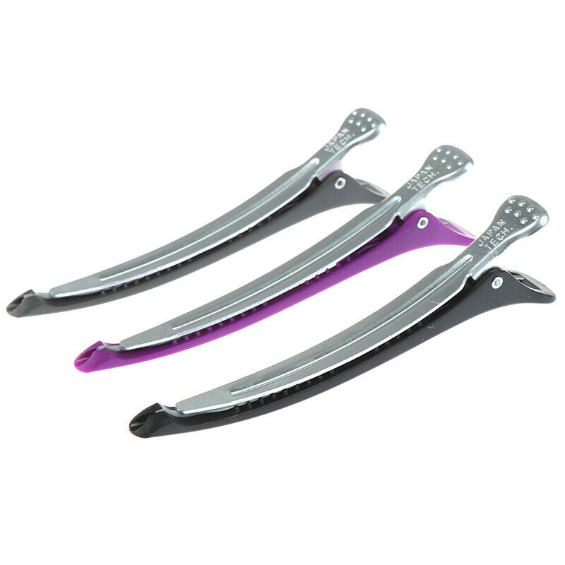 6Pcs Hairdressing Women Duck Mouth Hair Clips Metal Hairpins Salon Clamps 3C