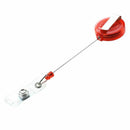 Retractable Ski Pass ID Card Badge Holder Key Chain Reels With Clip Red
