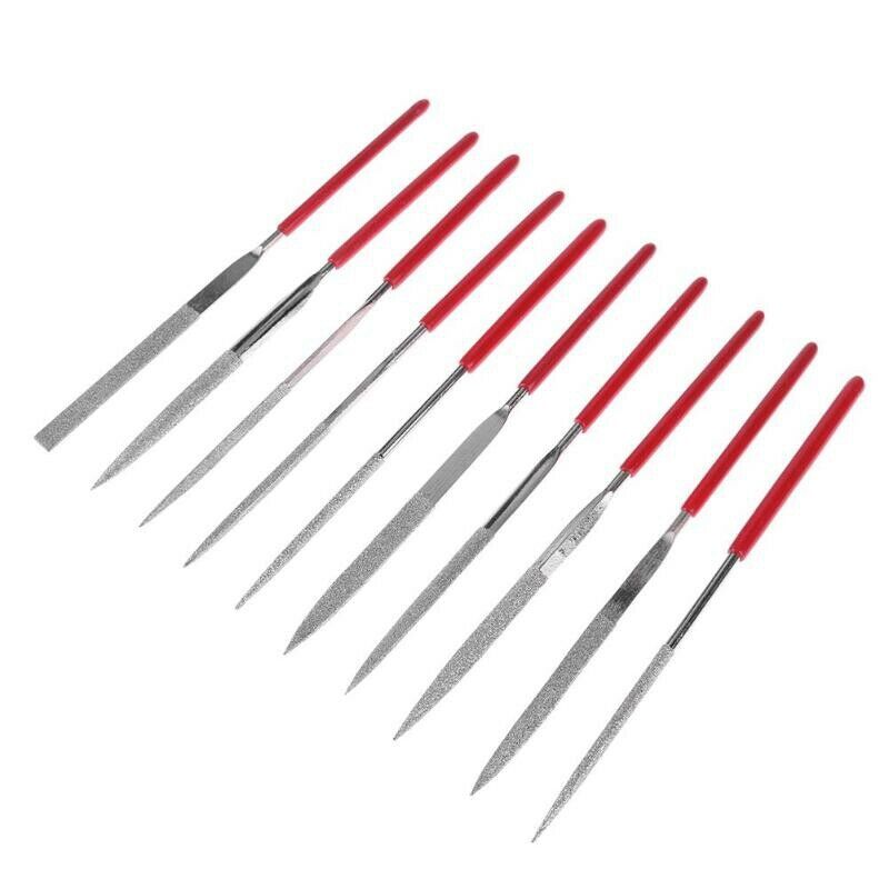 10Pcs Metal Polished Needle Guitar Fret Saddle Nut Files Set Diy Rasp Grind