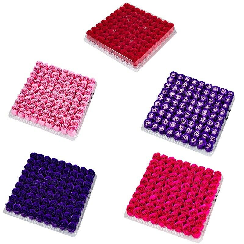 81 Pcs Rose Bath Body Flower Floral Soap Scented Rose Flower Essential Oil  T3Q4