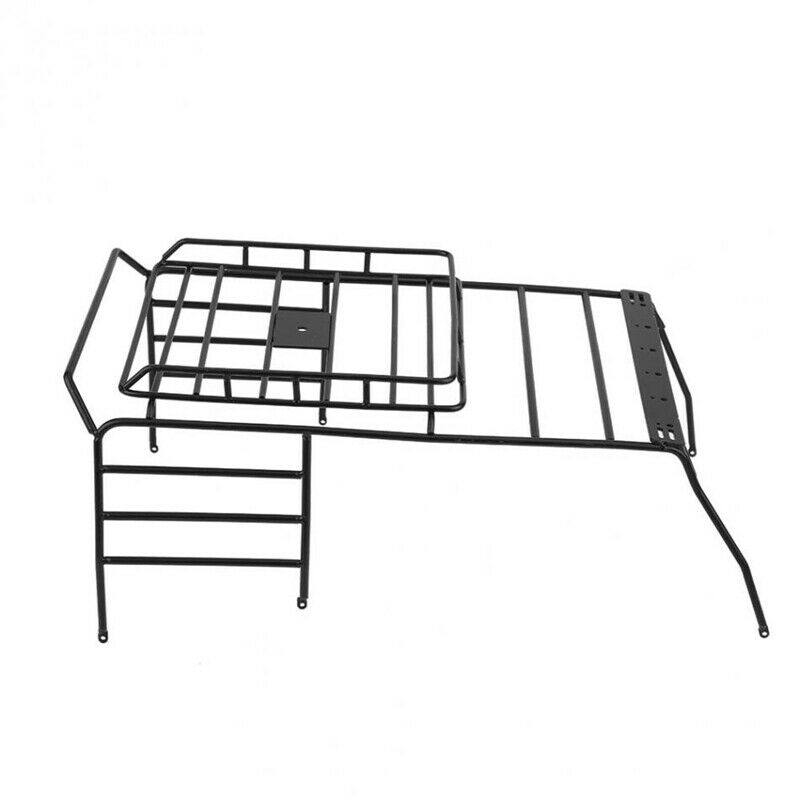 Metal Roof Rack Roll Cage & Led Light For 1/10 Rc Crawler Axial Scx10 313Mm P7G6