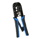 Ratchet Crimping Tool Stripping Plier RJ45/22/11 Crimper Cutter Blue, Black