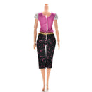2 Pcs/set Fashion Outfit Clothes for s Cute Capri Pants Short Sleeve gg