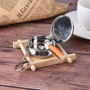 Double layer Round Cigarette Keychain Portable Stainless Steel Pocket Ashtray JR