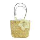 Summer Bohemian Straw Woven Women's Handbags Women's Flower Shoulder Bag La C3S8