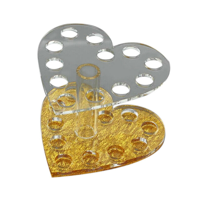 Dotting Pen Heart Shape Holder Nail Brush Acrylic Nail Art Tool Display Pen E6V8