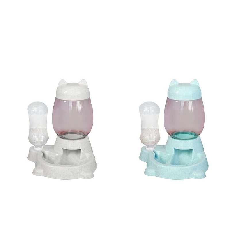 2pcs Automatic Feeders Cat Dog Rabbit Water Dispenser Drinking Fountains