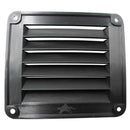 2x Louvered Vents Round Hose Hull Air Vent Boat Black 5-1/2" x 4-7/8" Boat